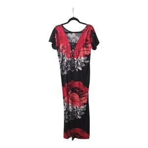 Diljeet Women's Floral Print Maxi Nightgown Large